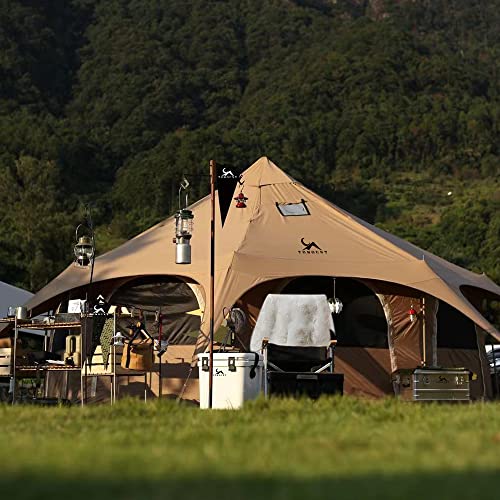 TOMOUNT Canvas Bell Tent with Stove Jack