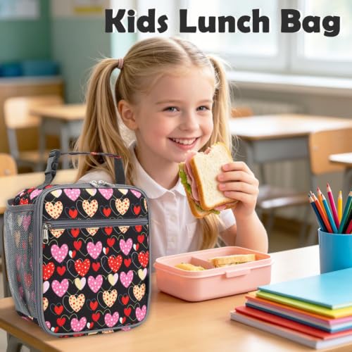 Kids Lunch box Insulated Soft Bag Mini Cooler Back to School Thermal Meal Tote Kit for Girls