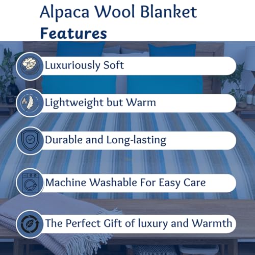 Alpaca Wool Throw Blanket