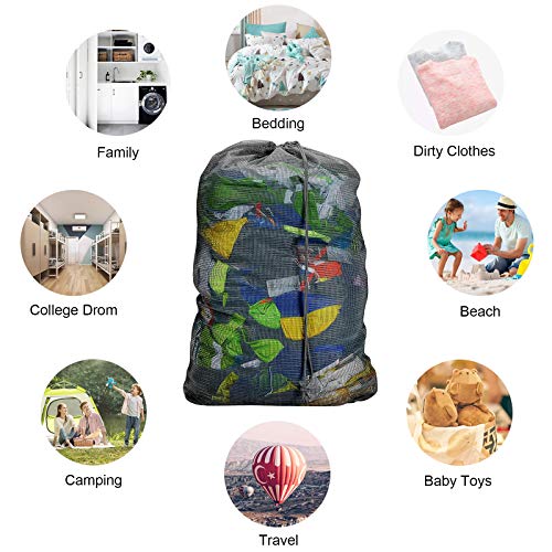 Laundry Bags Mesh Heavy Duty 24" x 36" with Drawstring Closure (3 Count)