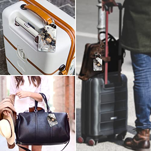 Luggage Tags Privacy Cover ID Label for Travel Bag Suitcase (2 Count)