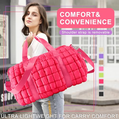 Quilted Travel Duffle Bag Gym Bag for Women
