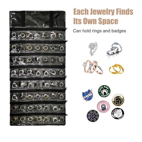 Travel Jewelry Roll Bag Portable Organizer Pouch With Grids&PVC Cover Storage Bags for Necklace