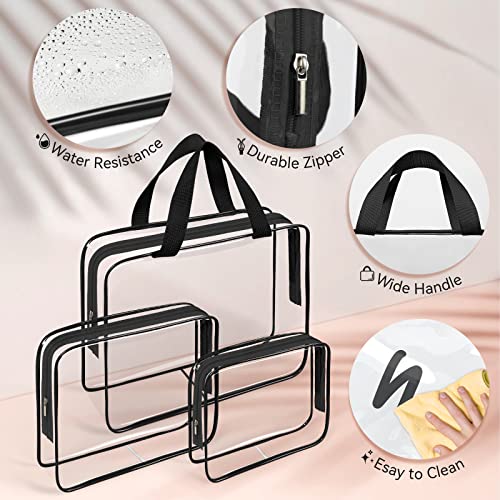 10 PCS Clear Travel Bags for Toiletries (10 Count)