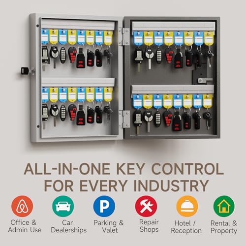 32 Key Lock Box Smart Key Organier Cabinet with Keypad & App for Office