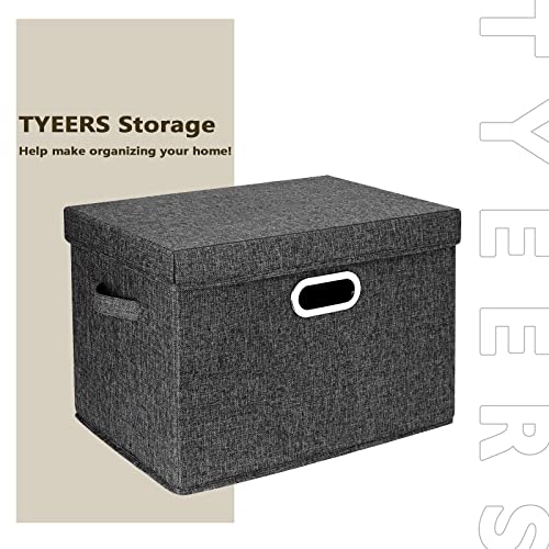 Large Collapsible Storage Bins with Lids (3 Count)