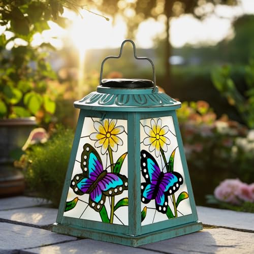 Butterfly Solar Lantern with Shepherd Hook