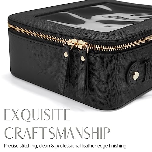 Large Capacity Clear Toiletry Bag for Women Travel Makeup Bag Black