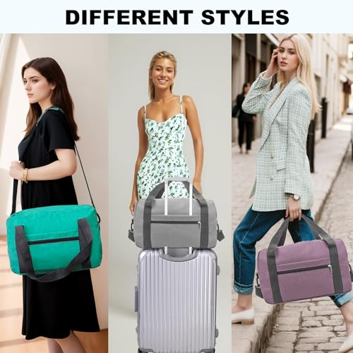 15 Inch Small Carry On Bags for Airplanes Spirit Airlines Personal Item Bag Underseat Foldable Travel Duffle Gym Bags for Women Men