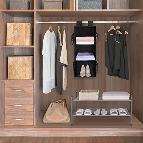 3 Shelf Hanging Closet Organizer with 2 Velcro