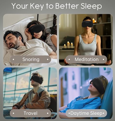 Sleep Mask with Headphones Bluetooth 5.4