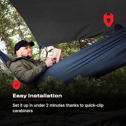 Rain Fly 12x10 Lightweight Survival Camping Tarp; 100% Waterproof; Makes a Great Backpacking Tarp or Hammock Shelter; Comes in Multiple Colors