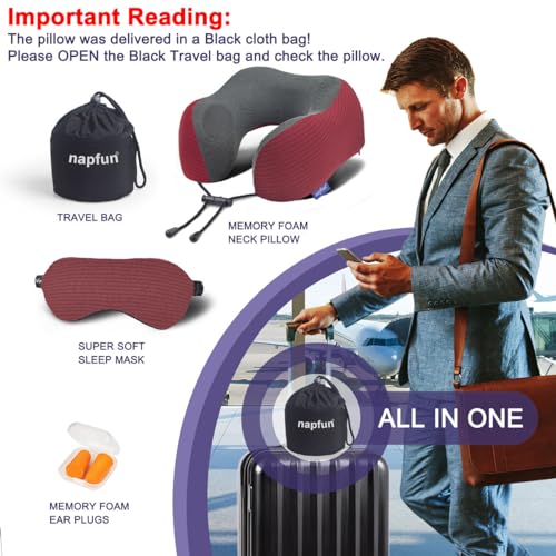 Neck Pillow for Travel with Travel Pouch