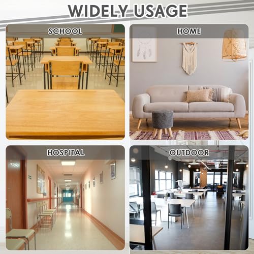 8 Pcs Heavy Duty Rubber Door Stops Wedge Stackable (8 Count)