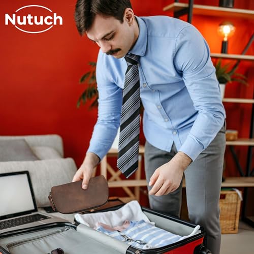 Leather Tech Pouch for Cables Chargers Phone