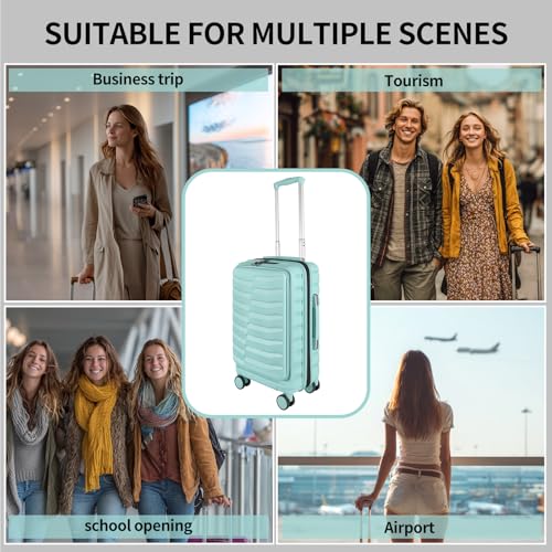 Small 22×14×9 Airline Approved Carry On Luggage with Cover and Tag