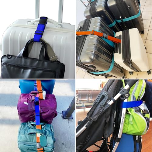 4 Pack Luggage Connector Straps for Bag Carry On Multiple Suitcases (4 Count)