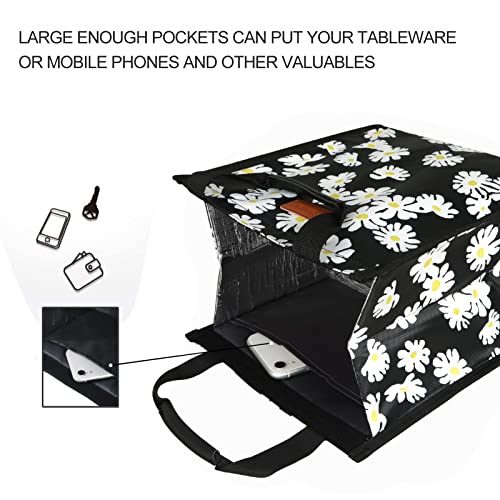 Lunch Bags for Women Insulated Reusable Lunch Tote with Internal Pocket
