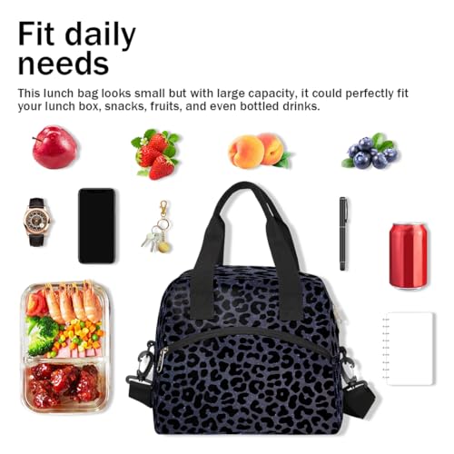 Leopard Cheetah Galaxy Insulated Lunch Bag for Women Girl Reusable Lunch Tote Box With Shoulder Strap Lightweight Thermal Cooler Meal Prep Bag for Work School Office Picnic (print 1)