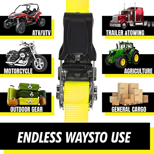Ratchet Tie Down Straps (4 Count)