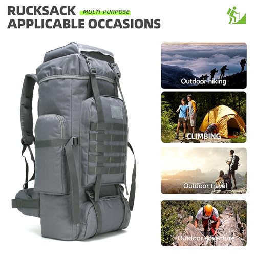70L Camping Hiking Military Tactical Backpack Outdoor Water