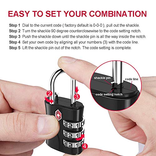 Suitcase Locks TSA Approved (2 Count)