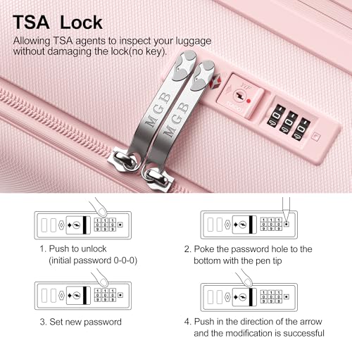24 Inch Expandable Checked Luggage Hard Shell Suitcase
