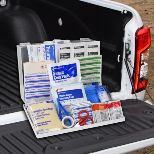 9302-25M 25-Person Contractor's First Aid Kit for Home Renovation, Job Sites, and Construction Vehicles, 178 Pieces, White