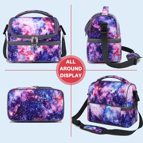 Double Decker Cooler Insulated Lunch Bag Large Tote for Boys