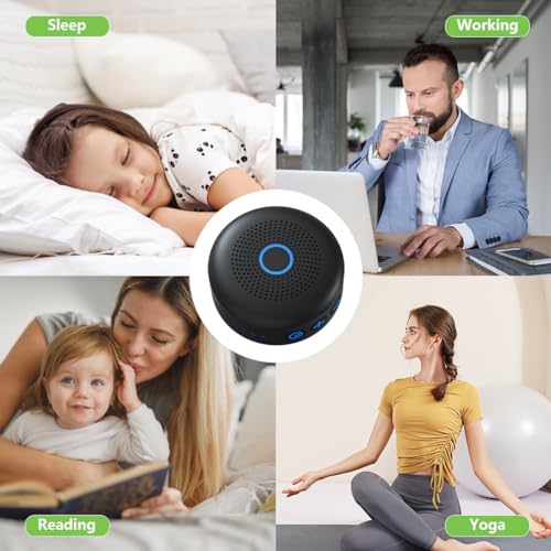 Portable White Noise Sound Machine 30 Soothing Sounds Rechargeable Battery Small for Travel 32 Volume Control Noise Canceling Sleep Machine Sound Therapy for Baby Kids Adults