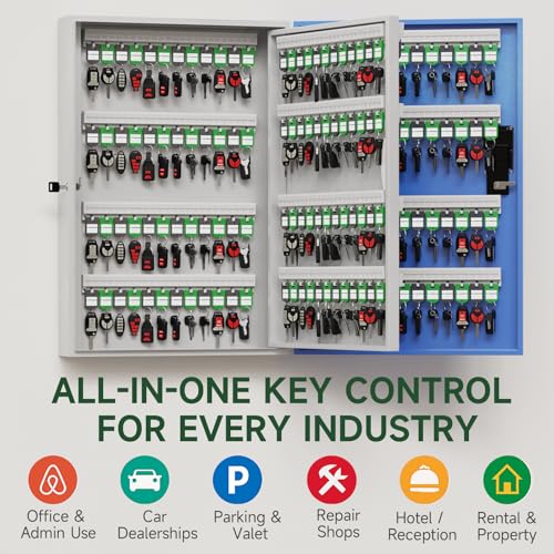 192 Key Lock Box Smart Key Organier Cabinet with Keypad & App for Office