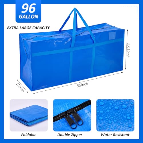 4 Pcs 96 Gallon Extra Large Moving Bags Heavy Duty Storage Bag (4 Count)