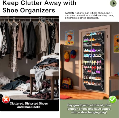20 Pocket Hanging Shoe Organizer for Door (20 Count)