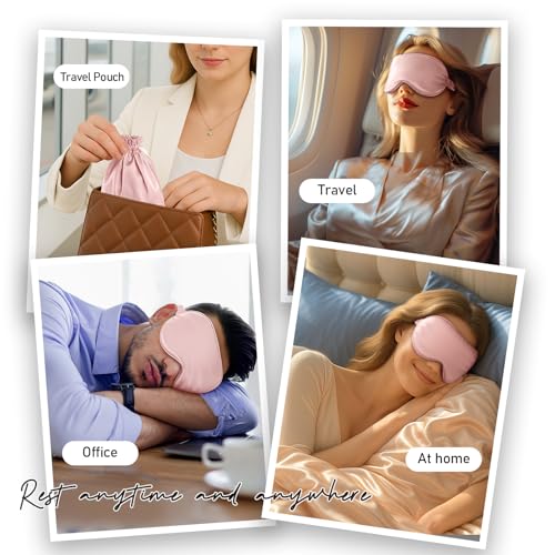 Sleep Mask 100% Mulberry Silk Eye Mask Sleeping for Women Men