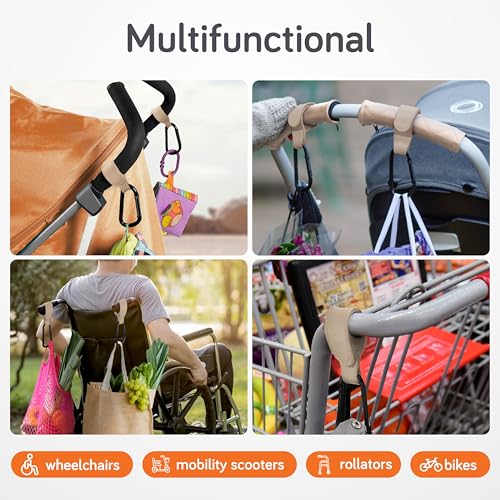 Vegan Leather Stroller Hooks for Bags