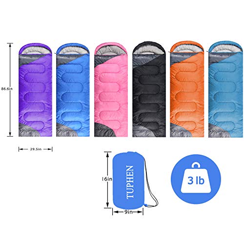 Sleeping Bags for Adults Kids Boys Girls Backpacking Hiking Camping Microfiber Liner