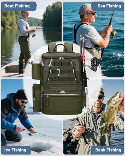 Fishing Tackle Backpack with 4 3600 Tackle Box