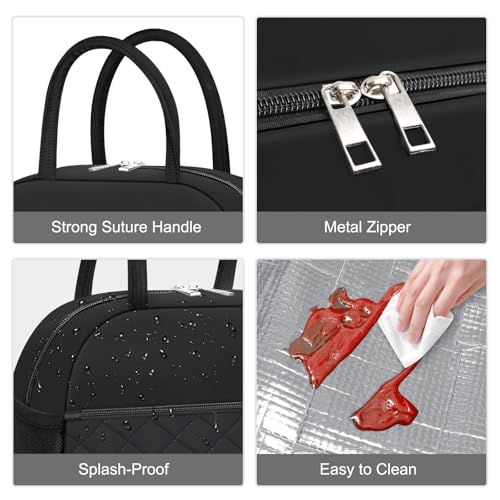 Lunch Bag Lunch Box for Women Men Insulated Reusable Large Lunch Tote Bag Adult Leakproof Simple Cooler Bag for Office Work Picnic Beach or Travel