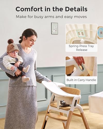 DinerPal Wooden High Chair for Babies & Toddlers