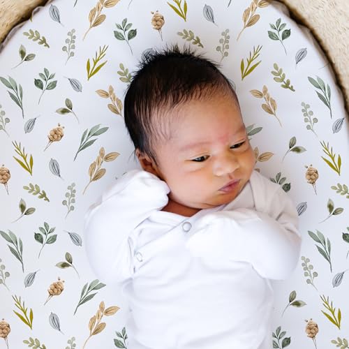 Stretch Fitted Bassinet Sheet Set BROLEX 2 Pack Cradle Sheets for Bassinet Pad