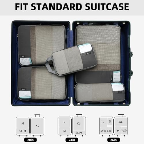 Lightweight Compression Packing Cubes for Travel