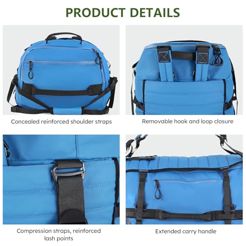 86L Collapsible Wheeled Duffle Bag Waterproof