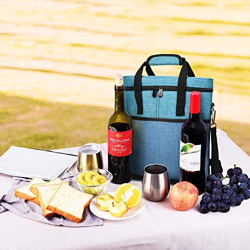 3 Bottle Wine Cooler Bag Carrier for Travel