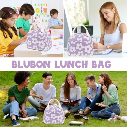 Lunch Bag for Women Men Cute Corduroy Lunch Tote Bags Reusable Insulated Lunch Box Large Capacity Reusable Insulated Cooler for Work Picnic or Travel