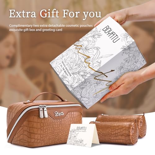 Travel Makeup Bag Cosmetic Bags for Women (3 Count)