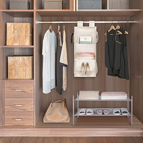 3 Shelf Hanging Closet Organizer with 2 Velcro