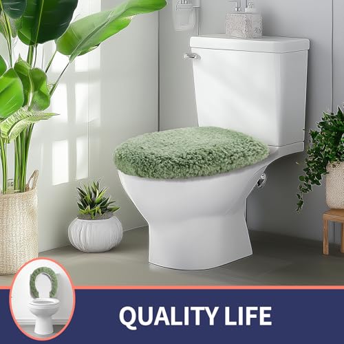 Microfiber Elongated Toilet Seat Cover 19.5"x 15" Machine Washable