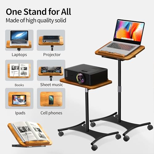 Laptop Floor Stand with Wheels