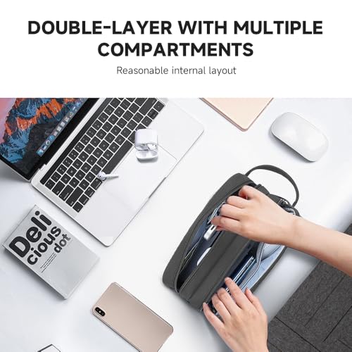 Double Layer Cable Organizer Bag