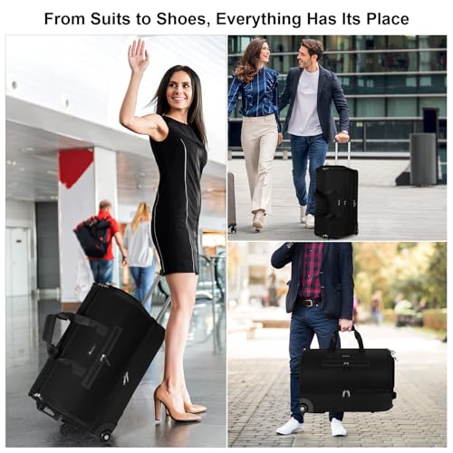 Convertible Garment Travel Bag with Trolley and Wheels
